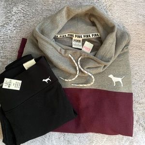 Pink Victoria Secret Scoop Neck sweatshirt